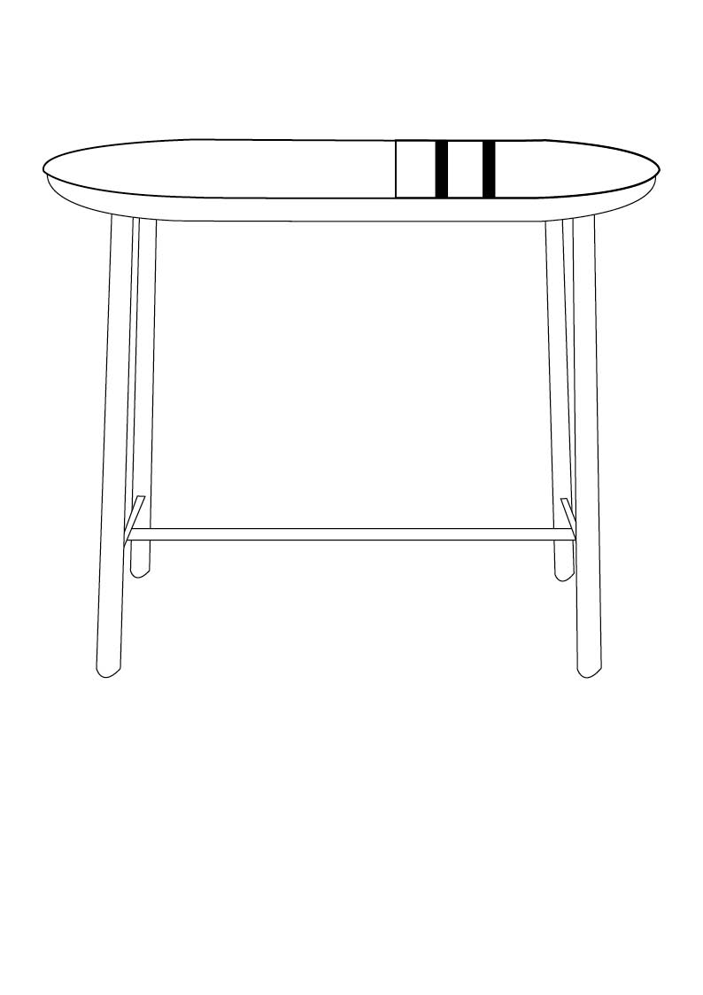 Mesa de Centro Queen Lider - Blocos Sketchup Lider Interiores